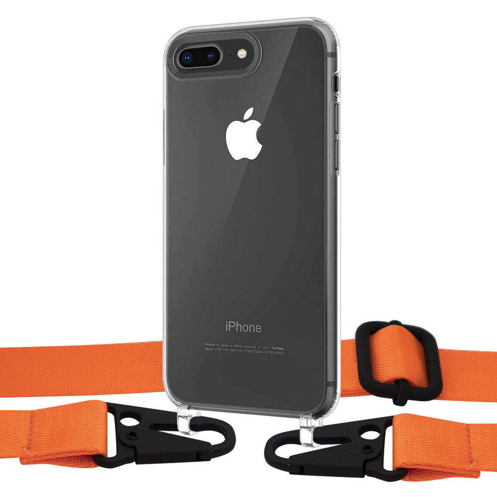 

Чехол Upex Crossbody Protection Case для iPhone 8 Plus | 7 Plus Crystal with Harness Orange Flame