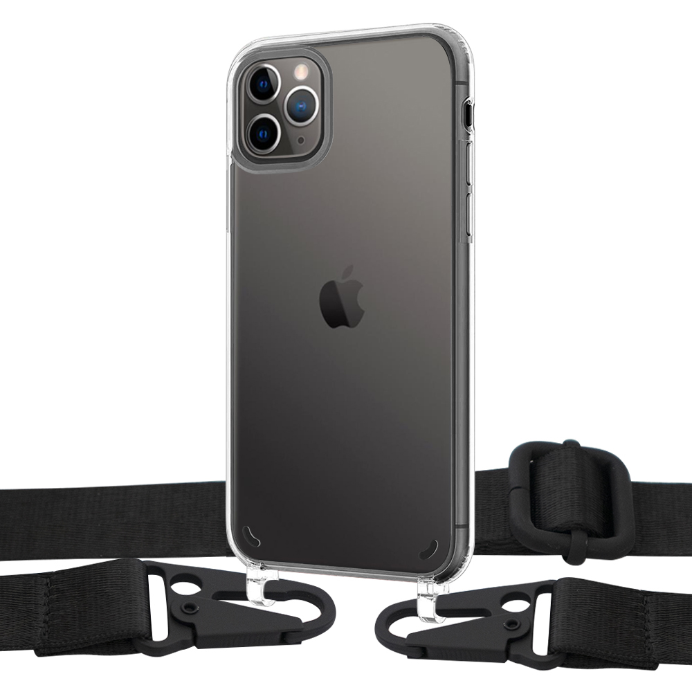 

Чехол Upex Crossbody Protection Case для iPhone 11 Pro Crystal with Harness Black