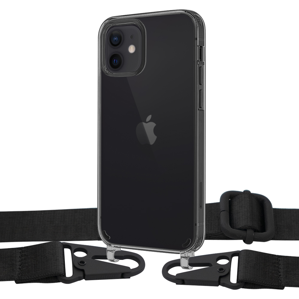 

Чехол Upex Crossbody Protection Case для iPhone 12 | 12 Pro Dark with Harness Black