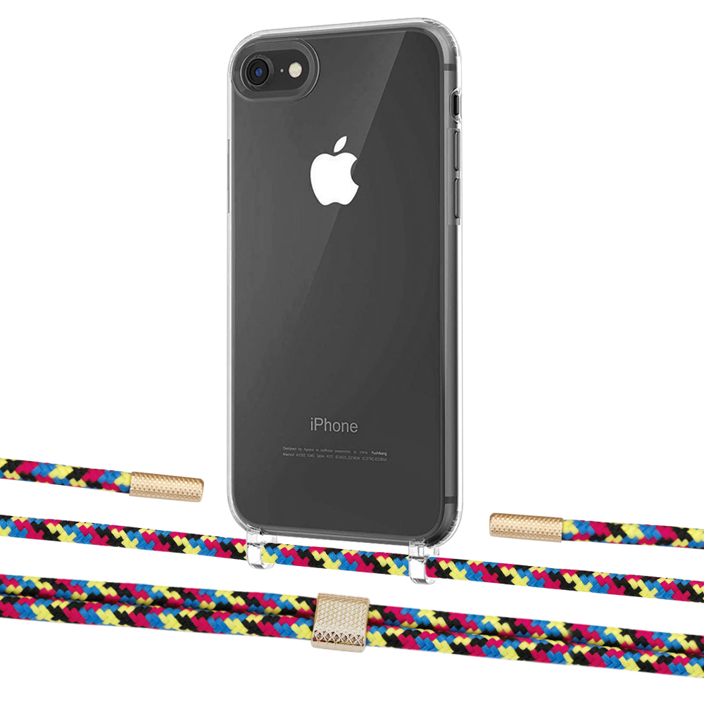 

Чехол Upex Crossbody Protection Case для iPhone SE 2020 | 8 | 7 Crystal with Twine Critical Camouflage and Fausset Gold