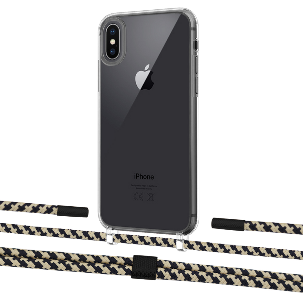 

Чехол Upex Crossbody Protection Case для iPhone XS Max Crystal with Twine Copper and Fausset Matte Black