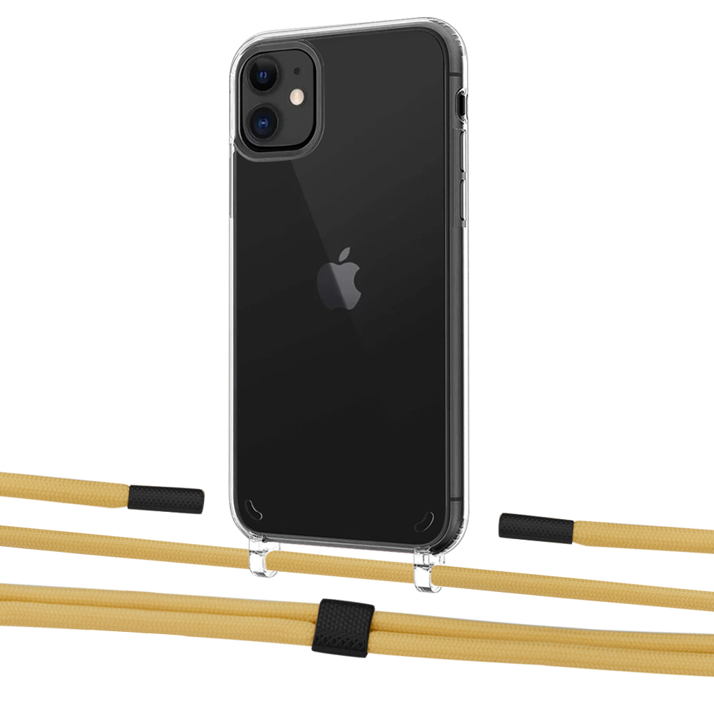 

Чехол Upex Crossbody Protection Case для iPhone 11 Crystal with Twine Sunflower and Fausset Matte Black
