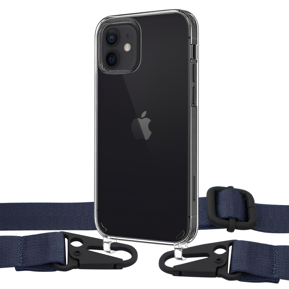 

Чехол Upex Crossbody Protection Case для iPhone 12 mini Crystal with Harness Deep Navy