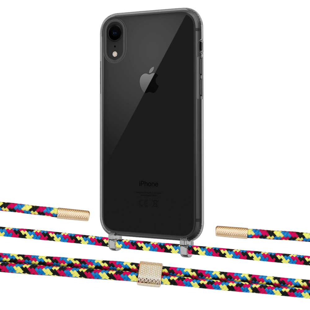 

Чехол Upex Crossbody Protection Case для iPhone XR Dark with Twine Critical Camouflage and Fausset Gold