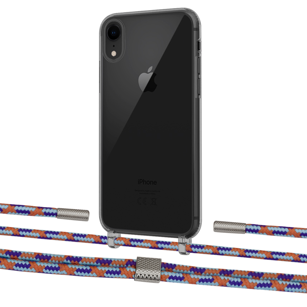 

Чехол Upex Crossbody Protection Case для iPhone XR Dark with Twine Blue Sunset and Fausset Silver