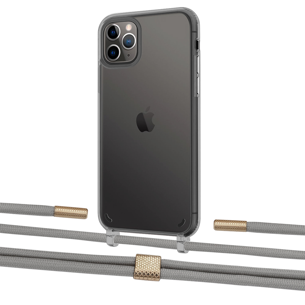 

Чехол Upex Crossbody Protection Case для iPhone 11 Pro Dark with Twine Gray and Fausset Gold