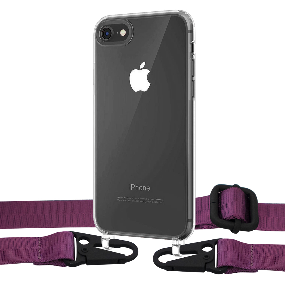 

Чехол Upex Crossbody Protection Case для iPhone SE 2020 | 8 | 7 Crystal with Harness Amethyst