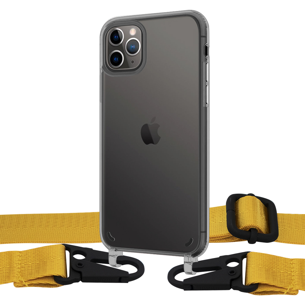 

Чехол Upex Crossbody Protection Case для iPhone 11 Pro Dark with Harness Pineapple