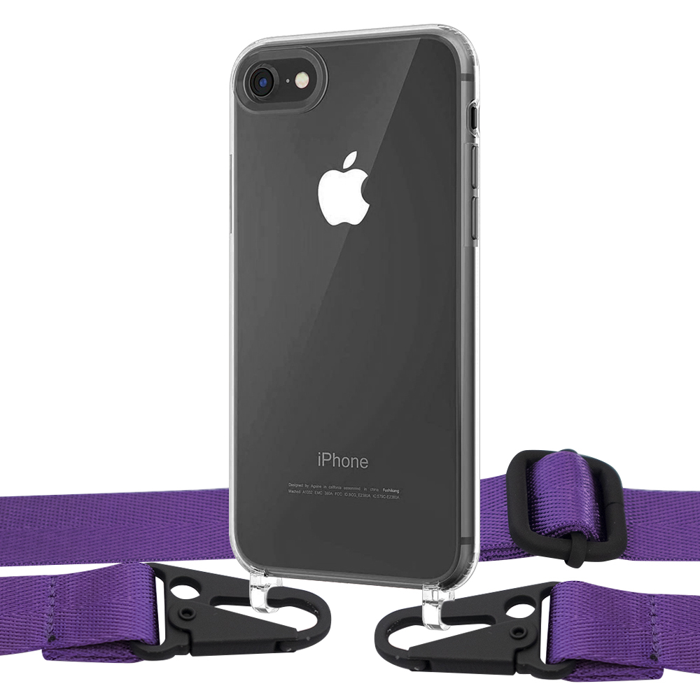 

Чехол Upex Crossbody Protection Case для iPhone SE 2020 | 8 | 7 Crystal with Harness Ultra Vionet