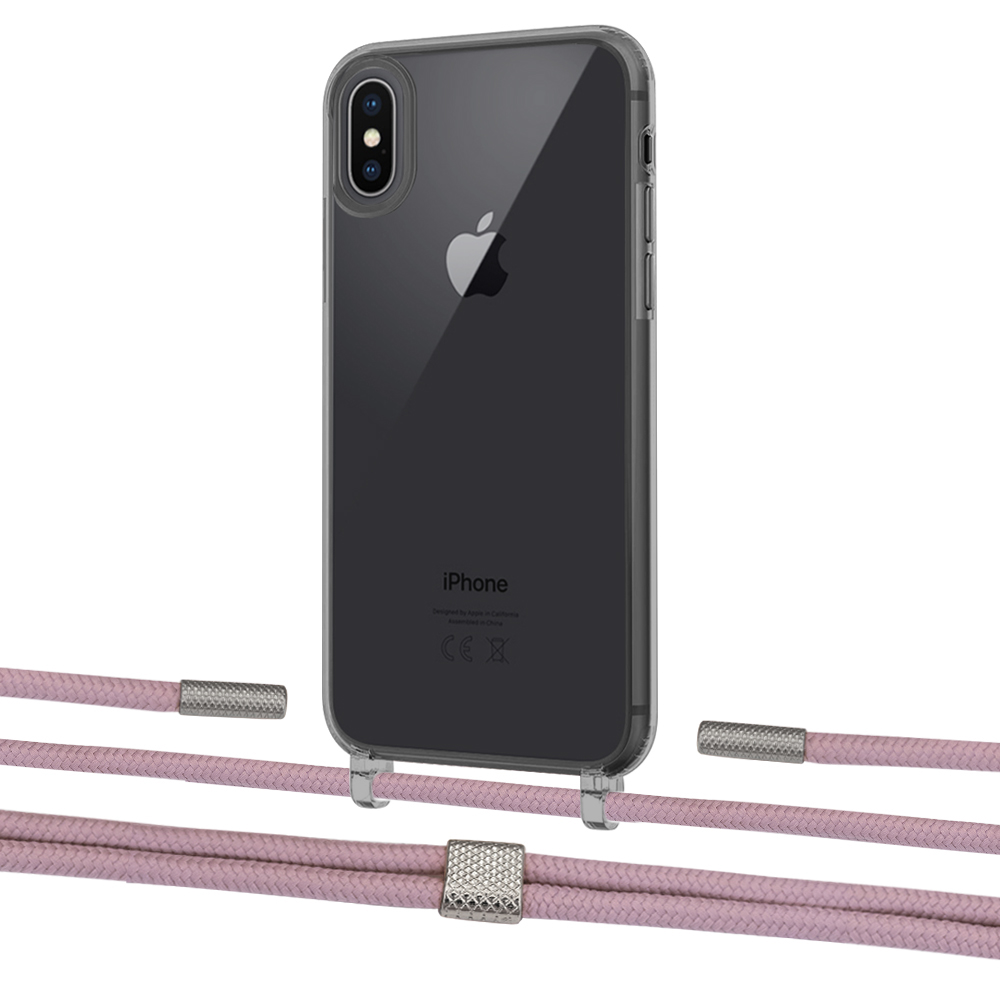 

Чехол Upex Crossbody Protection Case для iPhone XS Max Dark with Twine Rose Gold and Fausset Silver