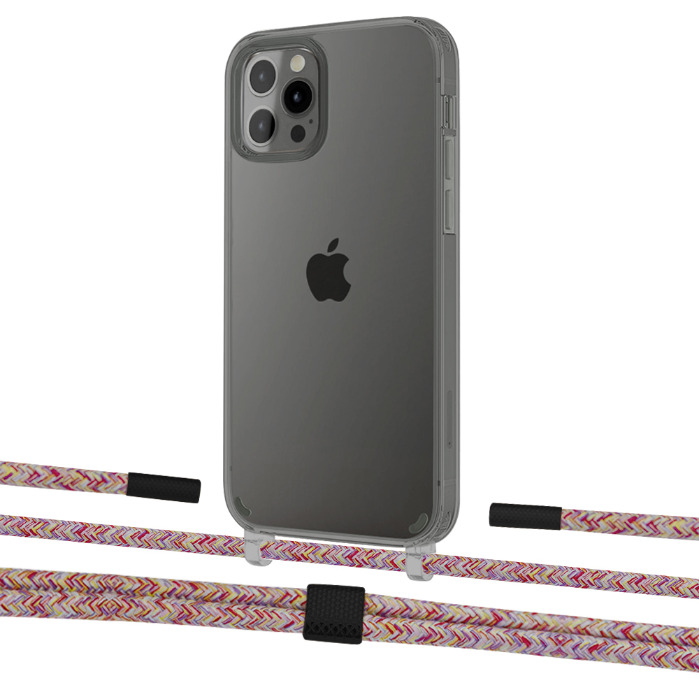 

Чехол Upex Crossbody Protection Case для iPhone 12 Pro Max Dark with Twine Mulberry and Fausset Matte Black