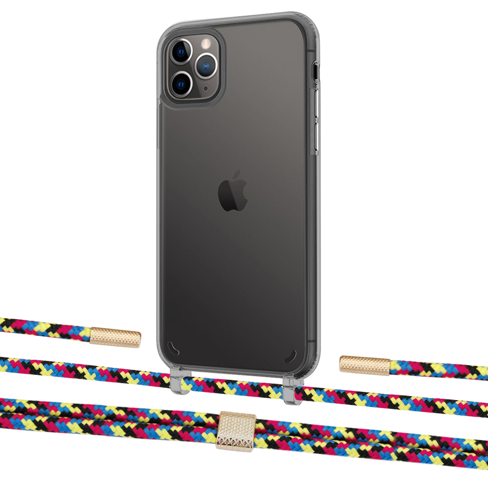 

Чехол Upex Crossbody Protection Case для iPhone 11 Pro Dark with Twine Critical Camouflage and Fausset Gold