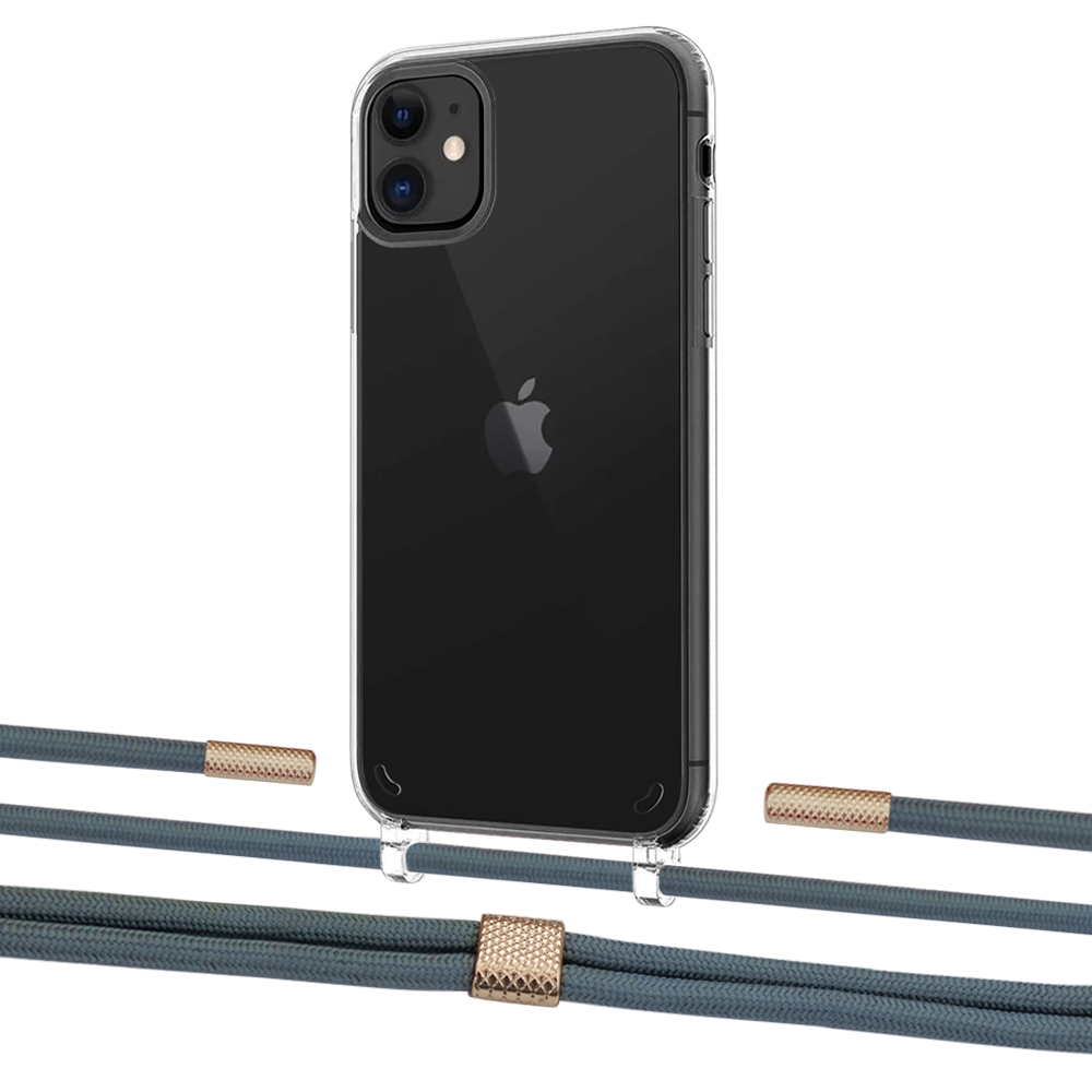 

Чехол Upex Crossbody Protection Case для iPhone 11 Crystal with Twine Cactus and Fausset Gold