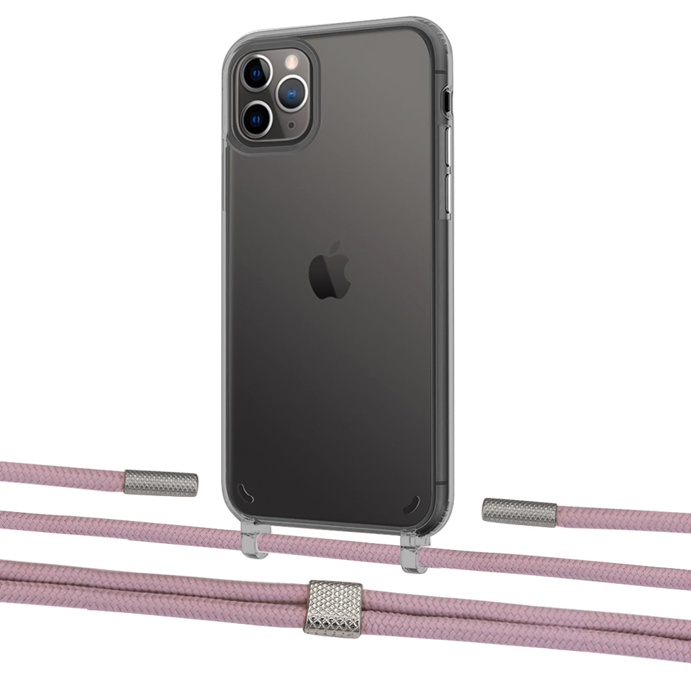 

Чехол Upex Crossbody Protection Case для iPhone 11 Pro Dark with Twine Rose Gold and Fausset Silver