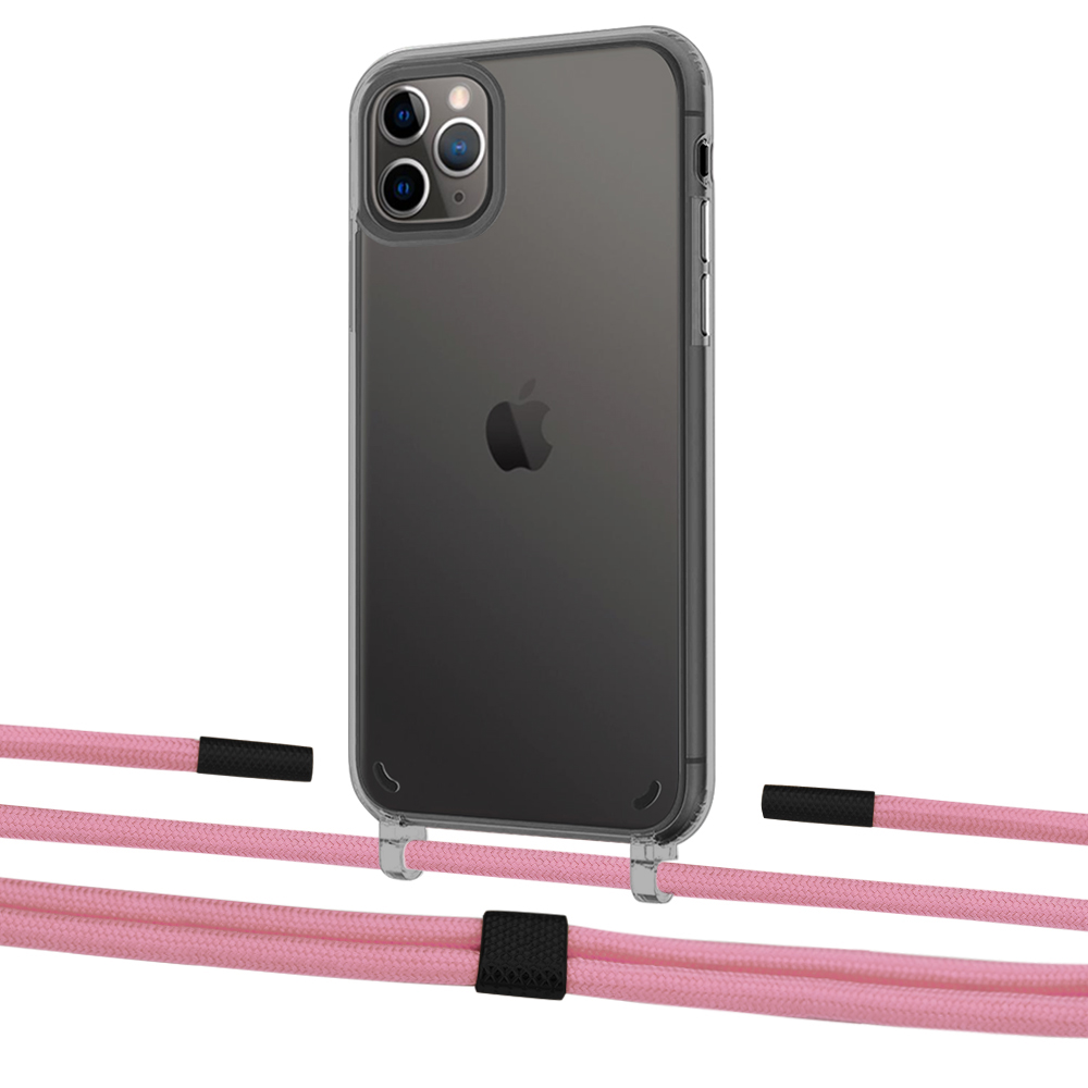 

Чехол Upex Crossbody Protection Case для iPhone 11 Pro Max Dark with Twine Coral and Fausset Matte Black