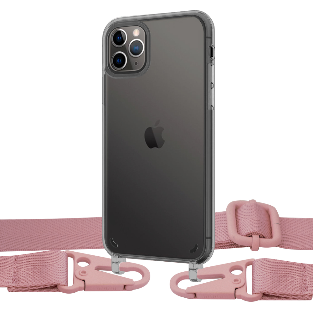 

Чехол Upex Crossbody Protection Case для iPhone 11 Pro Dark with Harness Pink