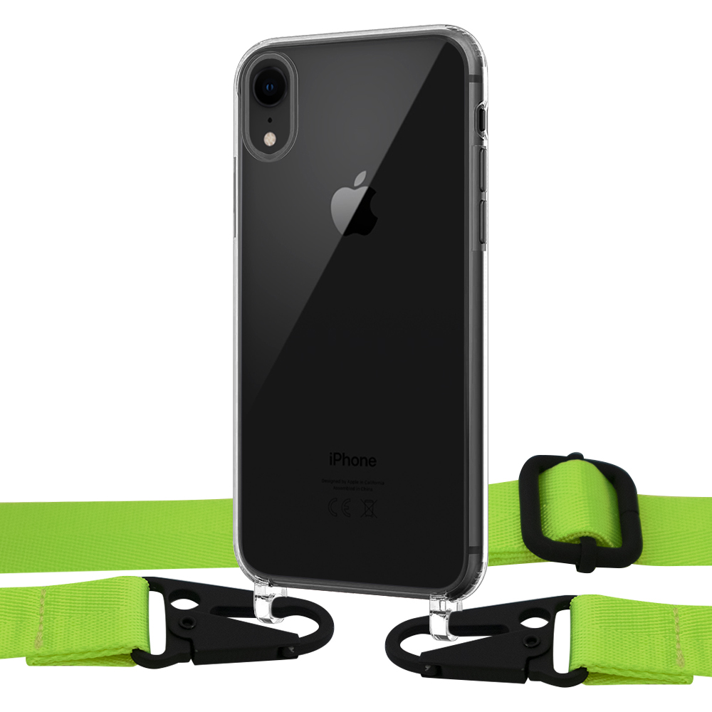 

Чехол Upex Crossbody Protection Case для iPhone XR Crystal with Harness Toxic Green