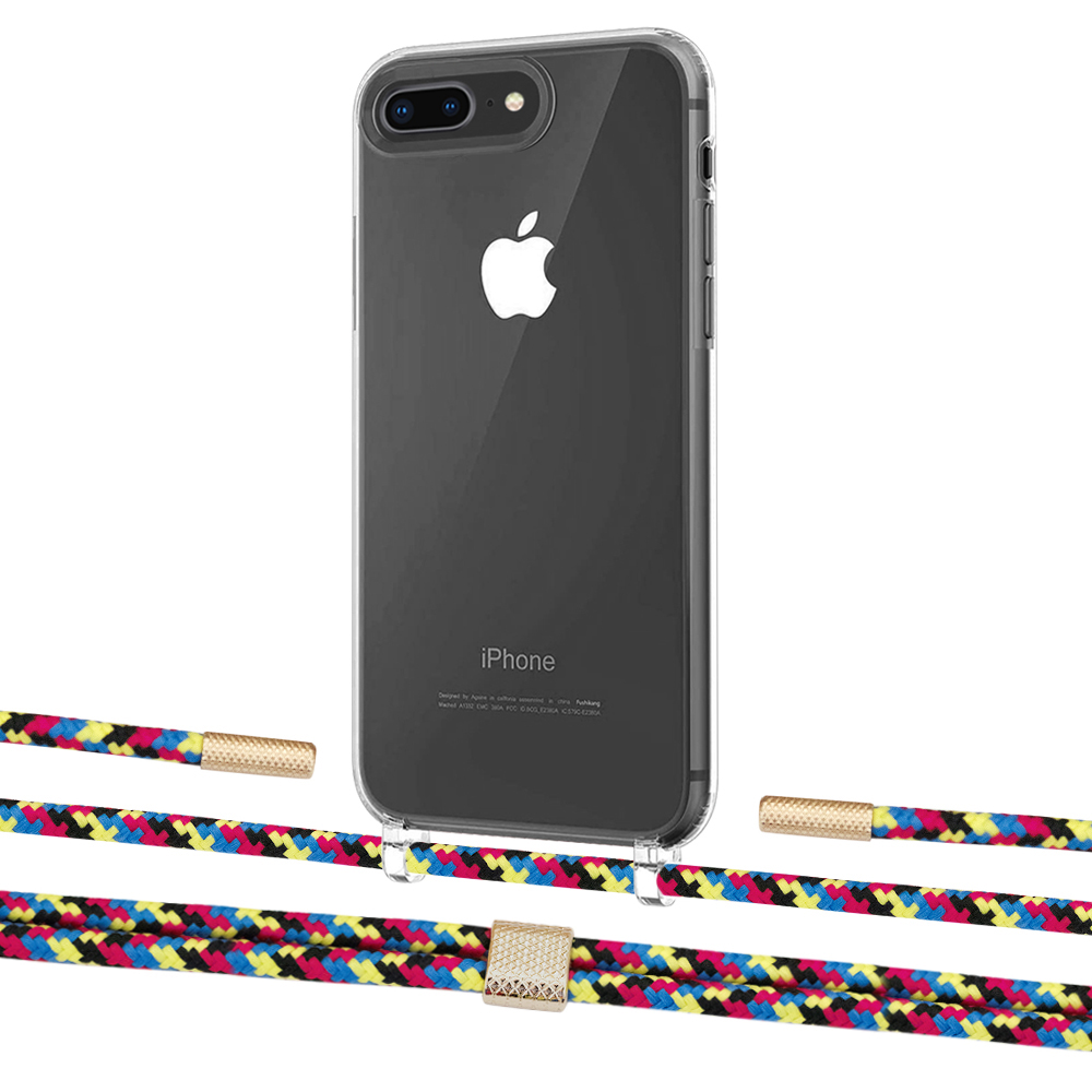 

Чехол Upex Crossbody Protection Case для iPhone 8 Plus | 7 Plus Crystal with Twine Critical Camouflage and Fausset Gold