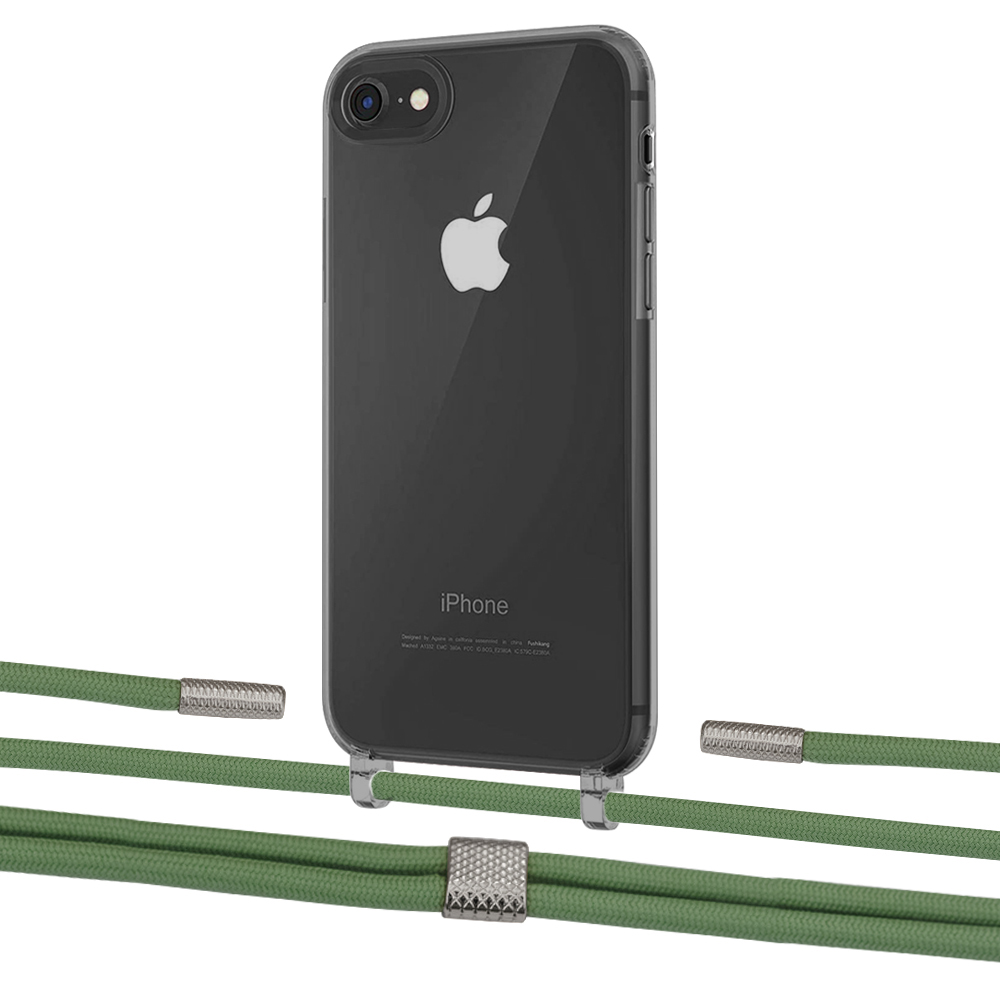 

Чехол Upex Crossbody Protection Case для iPhone SE 2020 | 8 | 7 Dark with Twine Mint and Fausset Silver