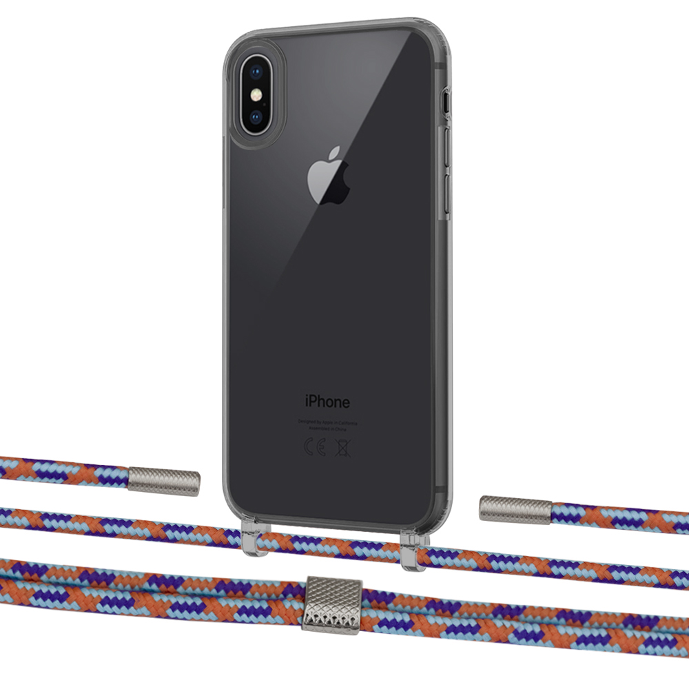 

Чехол Upex Crossbody Protection Case для iPhone XS | X Dark with Twine Blue Sunset and Fausset Silver