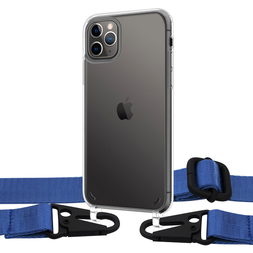 

Чехол Upex Crossbody Protection Case для iPhone 11 Pro Crystal with Harness Capri Blue