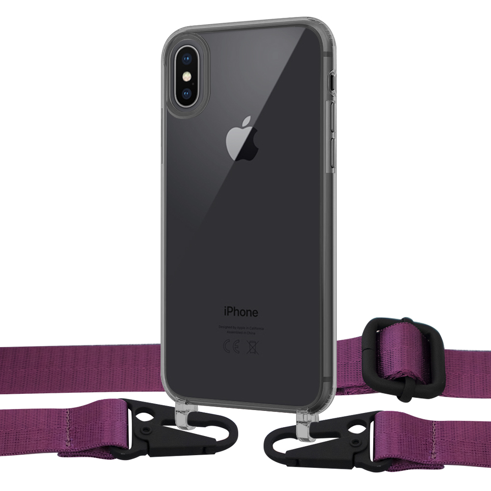 

Чехол Upex Crossbody Protection Case для iPhone XS Max Dark with Harness Amethyst