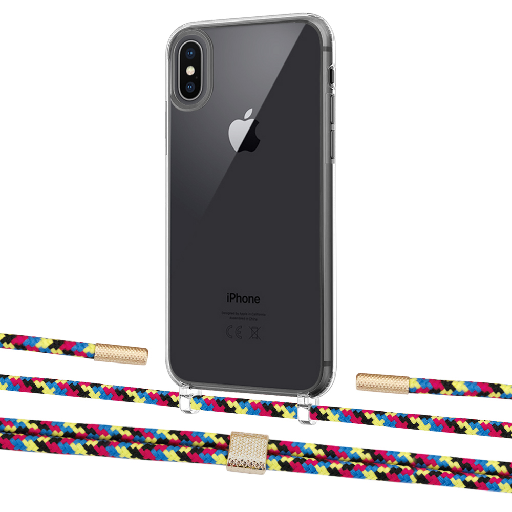 

Чехол Upex Crossbody Protection Case для iPhone XS | X Crystal with Twine Critical Camouflage and Fausset Gold