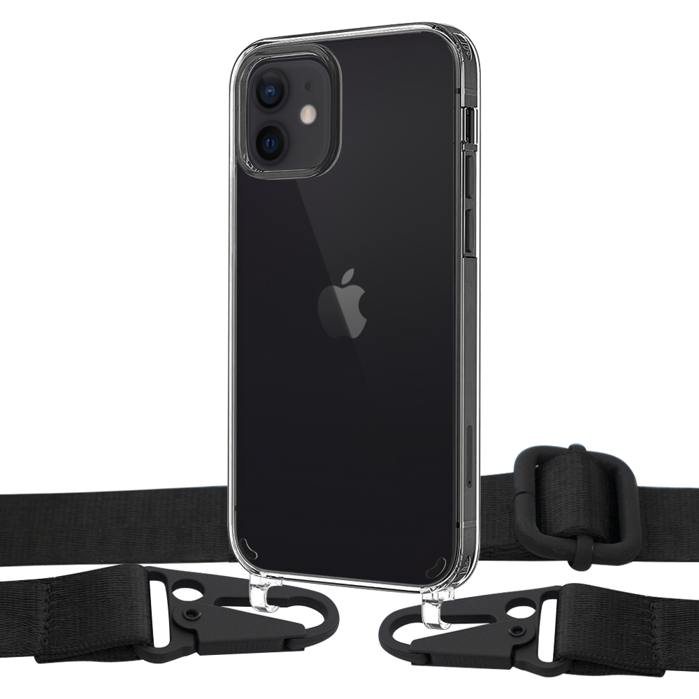 

Чехол Upex Crossbody Protection Case для iPhone 12 mini Crystal with Harness Black