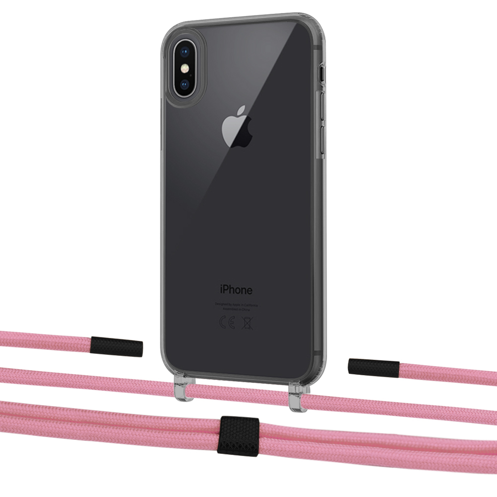 

Чехол Upex Crossbody Protection Case для iPhone XS Max Dark with Twine Coral and Fausset Matte Black