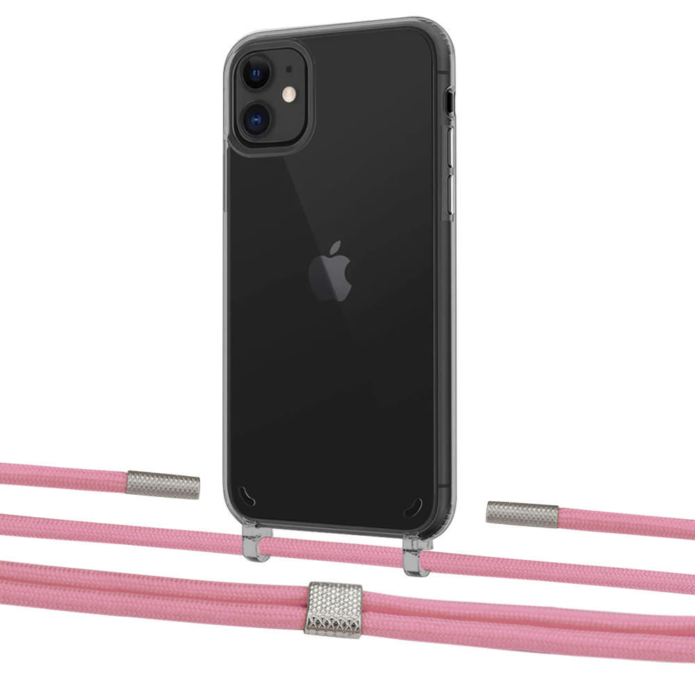 

Чехол Upex Crossbody Protection Case для iPhone 11 Dark with Twine Coral and Fausset Silver