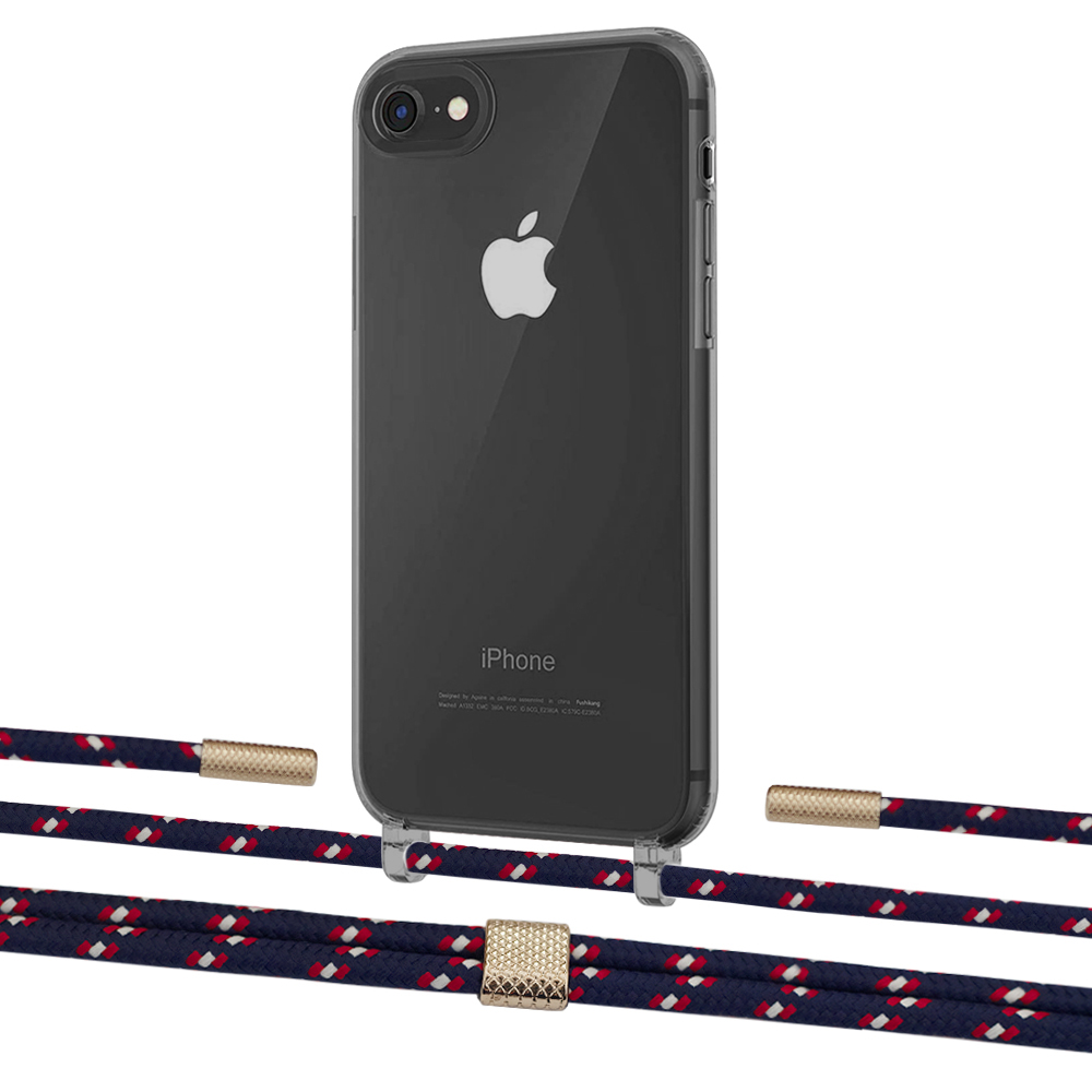 

Чехол Upex Crossbody Protection Case для iPhone SE 2020 | 8 | 7 Dark with Twine Blue Marine and Fausset Gold