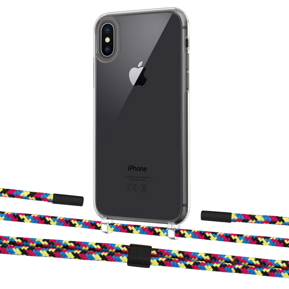 

Чехол Upex Crossbody Protection Case для iPhone XS Max Crystal with Twine Critical Camouflage and Fausset Matte Black