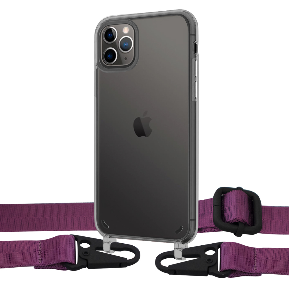 

Чехол Upex Crossbody Protection Case для iPhone 11 Pro Max Dark with Harness Amethyst