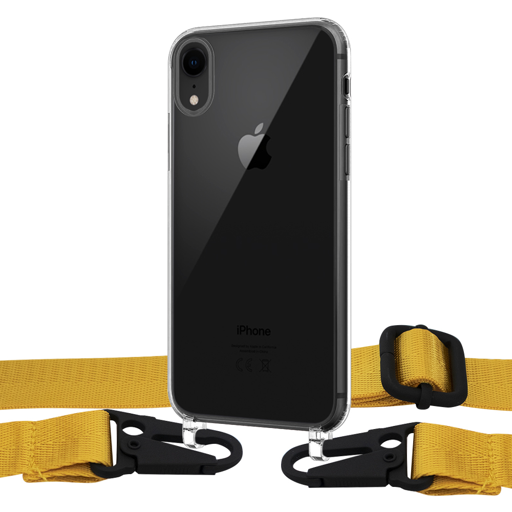 

Чехол Upex Crossbody Protection Case для iPhone XR Crystal with Harness Pineapple