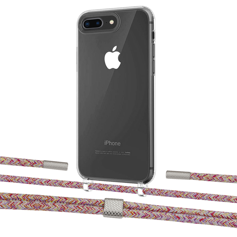 

Чехол Upex Crossbody Protection Case для iPhone 8 Plus | 7 Plus Crystal with Twine Mulberry and Fausset Silver