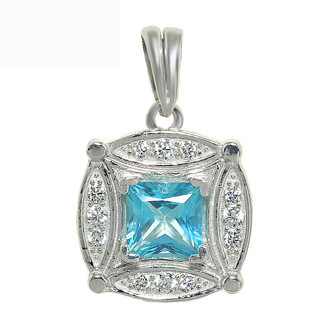 

Подвеска с голубым топазом Swarovski Фелисия