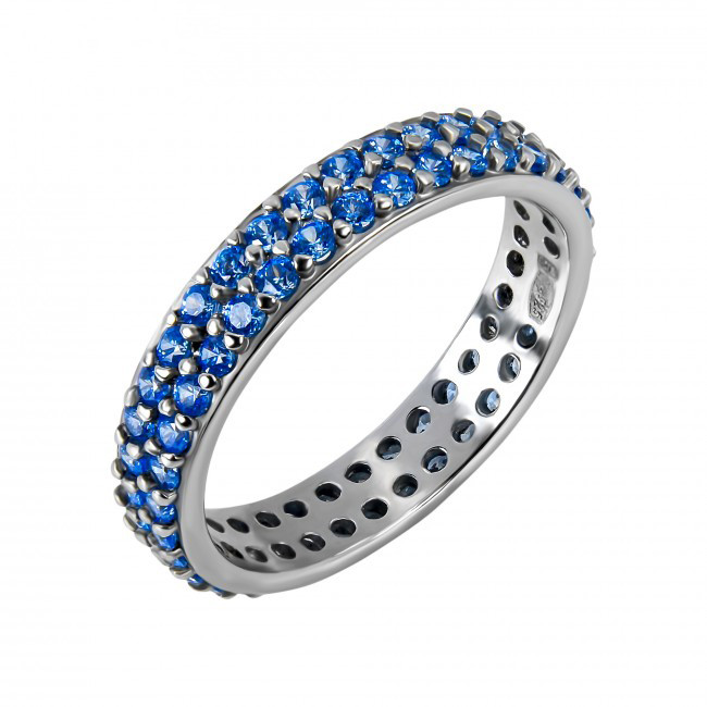 

Кольцо с синими камнями Swarovski Гамма