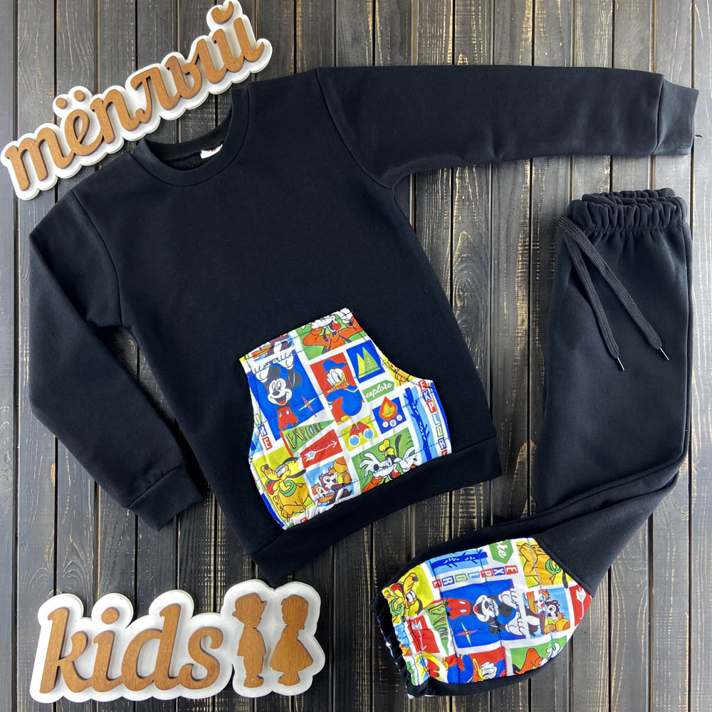 

Теплый спортивный костюм Disney Marka 952-48 86 см черный