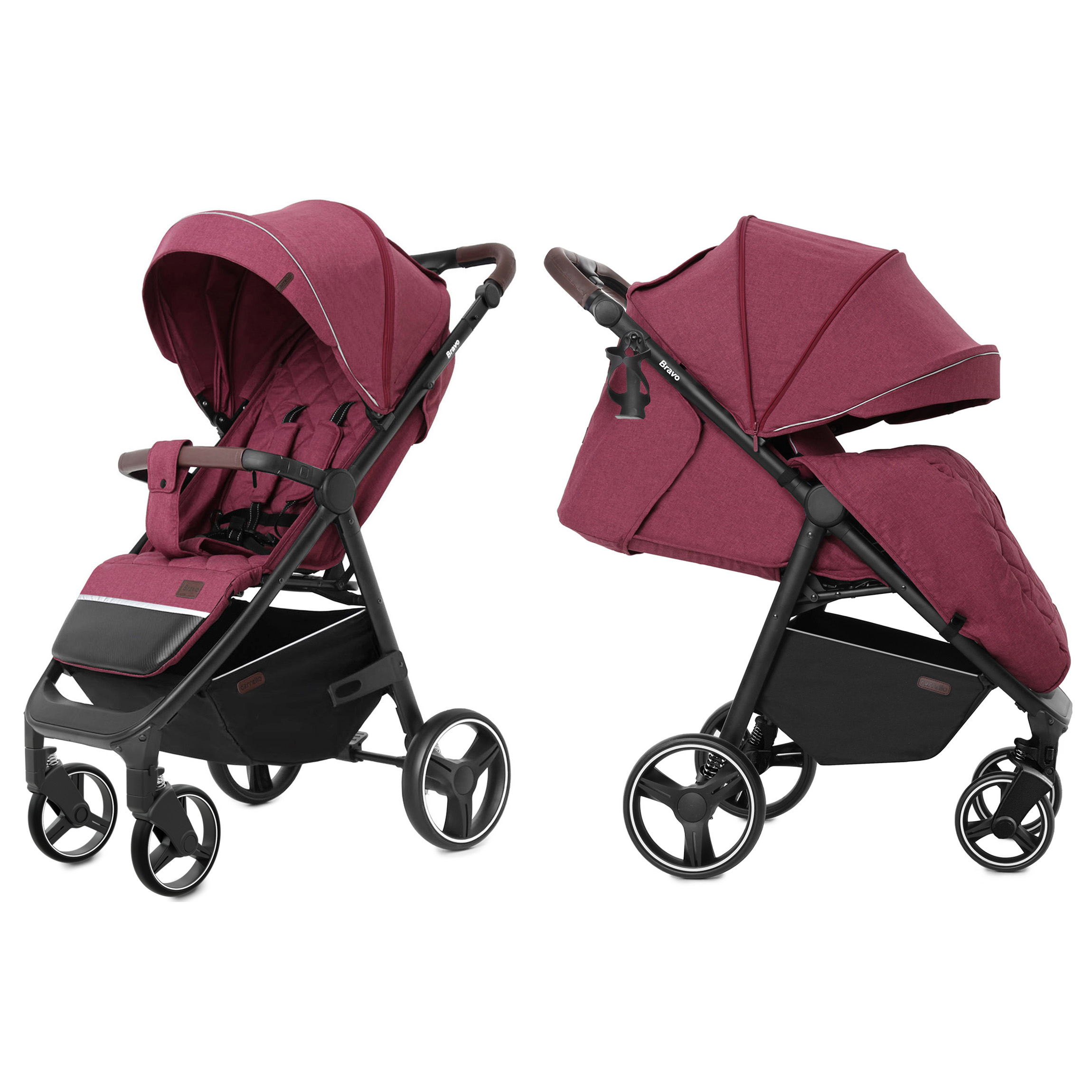 

Прогулянкова коляска CARRELLO Bravo CRL-8512 Chili Red +дощовик L /1/ MOQ