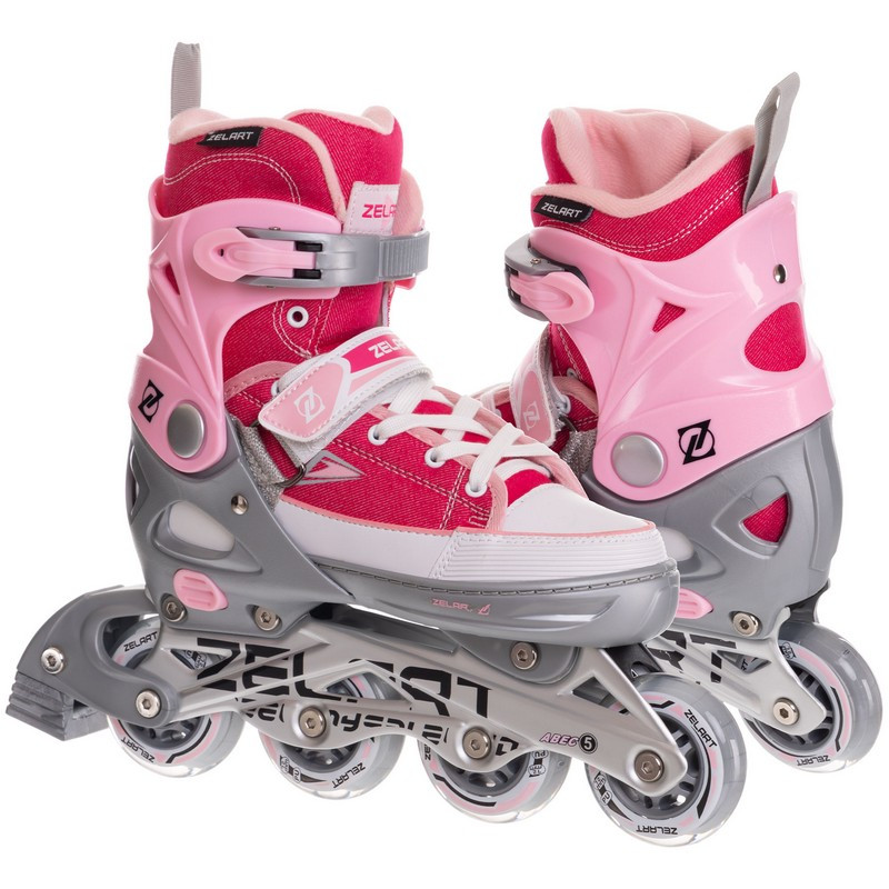 

Роликовые коньки раздвижные Zelart Roller My Go 2917 размер 40-43 Pink