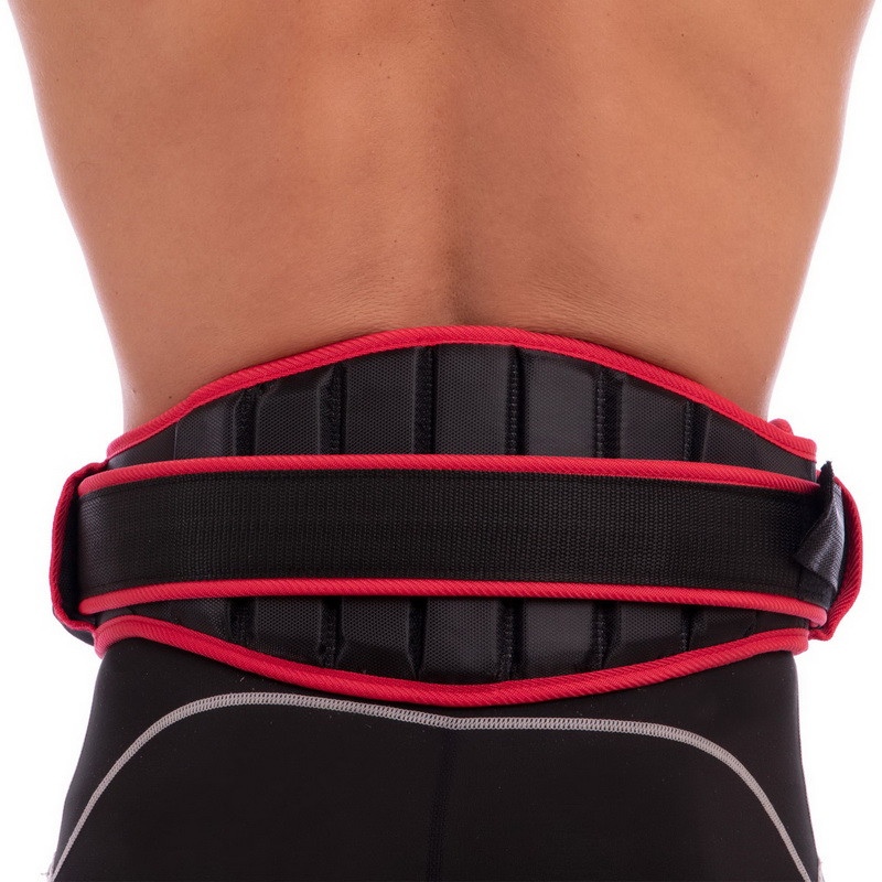 

Пояс атлетический усиленный регулируемый Zelart My Fit 9111 размер XL Black-Red