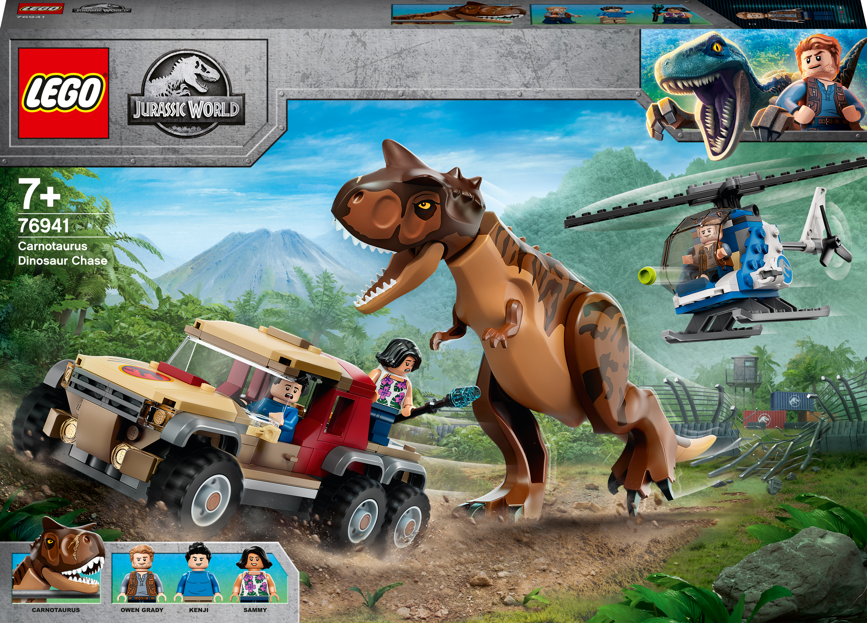 

Конструктор LEGO Jurassic World Погоня за карнотавром 240 деталей (76941)