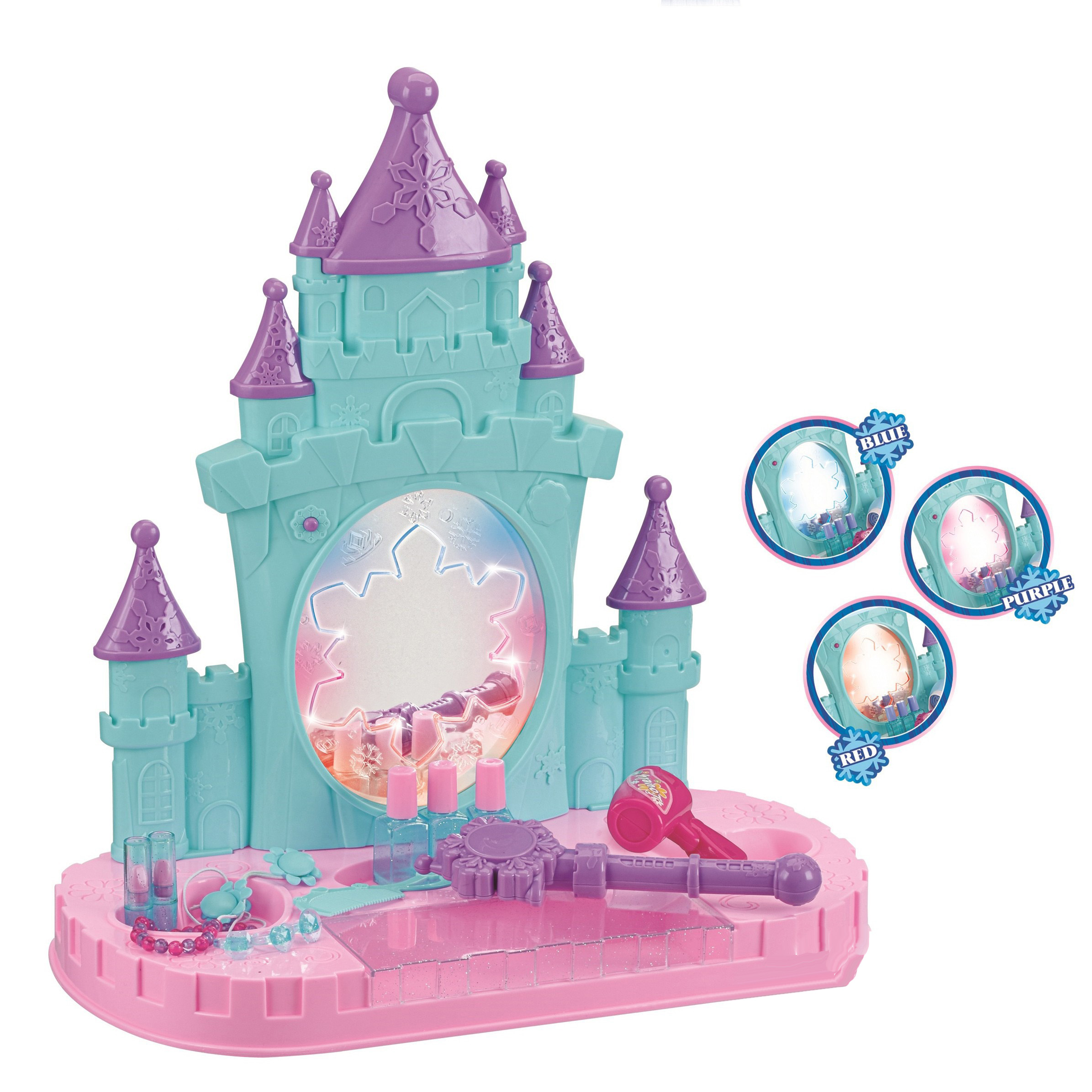 

Детское настольное трюмо Vanity Snow Castle со светом, звуковыми эффектами и сенсорной палочкой 14 аксессуаров