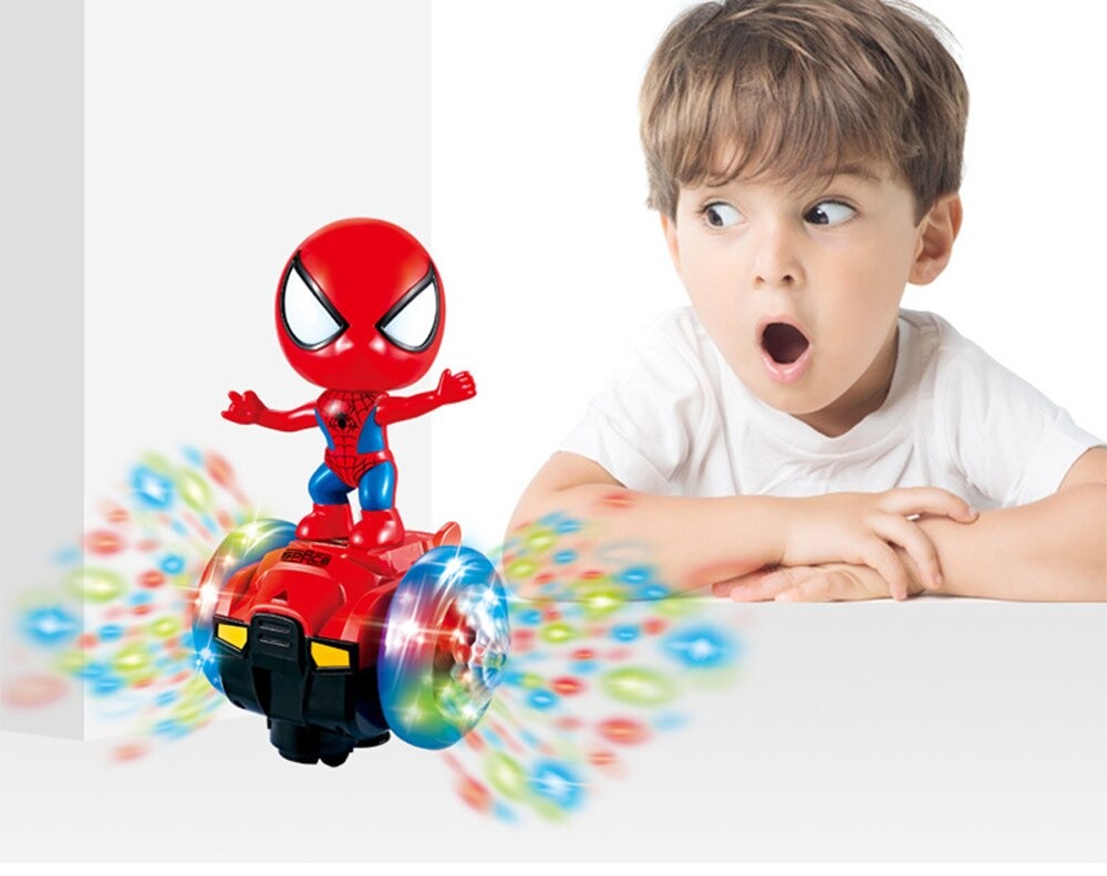 

Игрушечная машинка-гироскутер Человек Паук Spider Man светодиодная с музыкальными эффектами игрушка на двух колесах