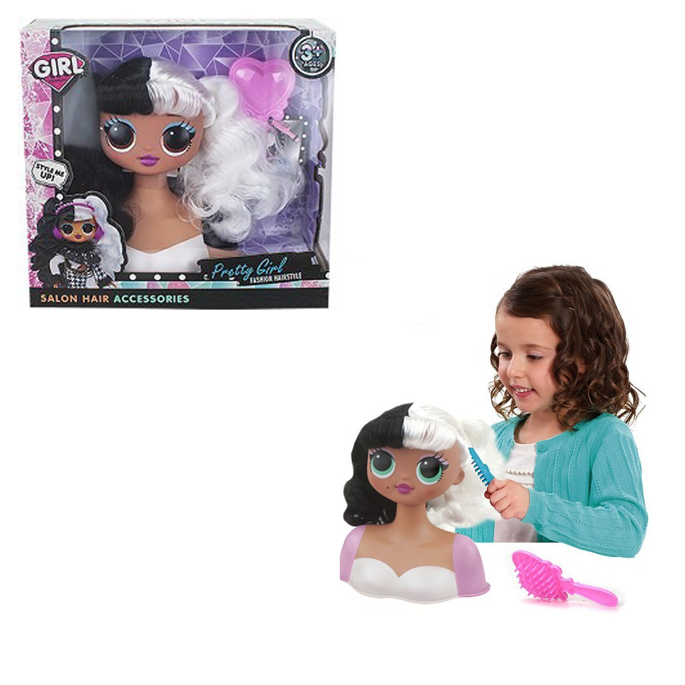 

Игровой набор для создания причесок голова куклы №1 GIRL FASHION + расческа