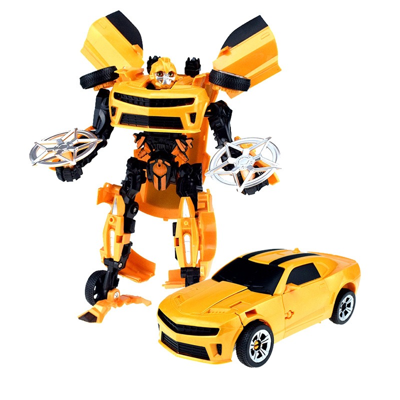 

Игрушечный полицейский автомобиль трансформер BEE SOLDIERS со световыми и звуковыми эффектами Желтый