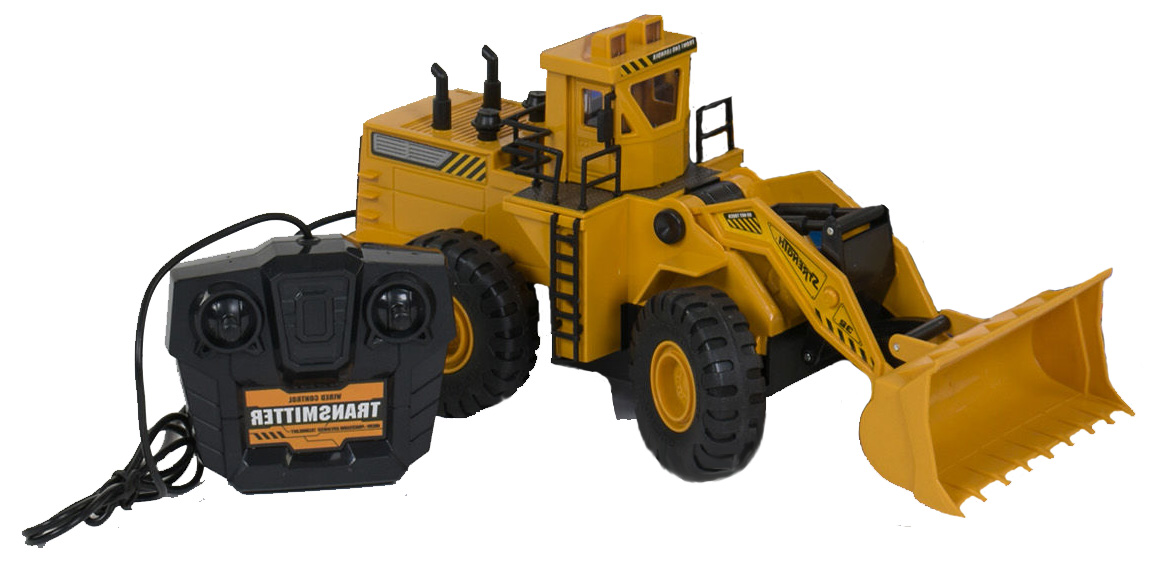

Радиоуправляемый игрушечный бульдозер A-toys 6381 на батарейках, подсветка работы ковша, оранжевый