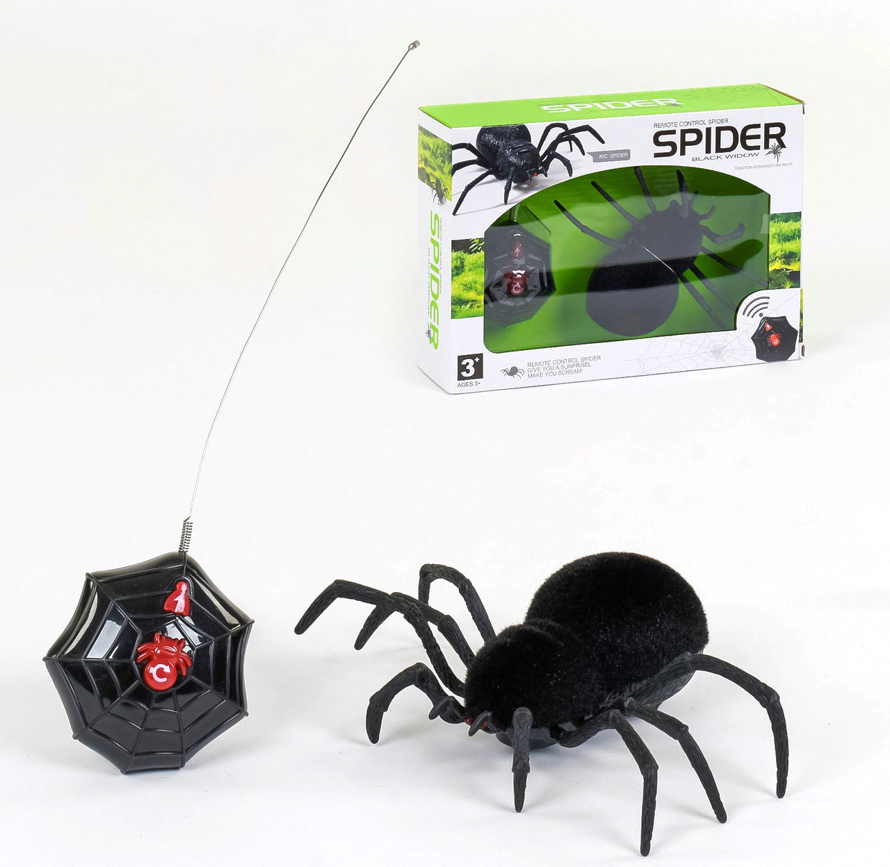 

Игрушечный паук на радиоуправлении FunToy Z 2113 Черная Вдова имитация ходьбы