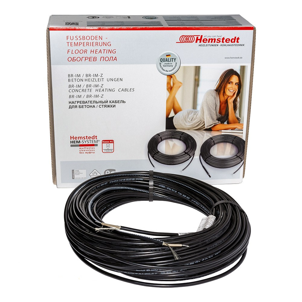 

Тепла підлога | Нагрівальний кабель Hemstedt BR-IM 17Вт/м 3350Вт 197м 29.55м.кв