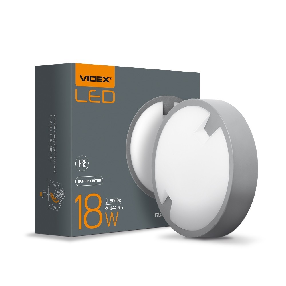 

LED светильник IP65 круглый VIDEX 18W 5000K